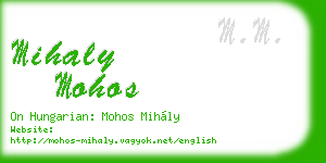 mihaly mohos business card